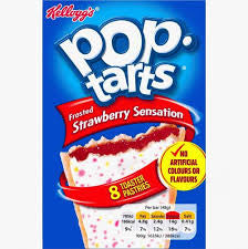 Kellogg's Pop Tarts Frosted Strawberry Sensation Toaster Pastries 8 x