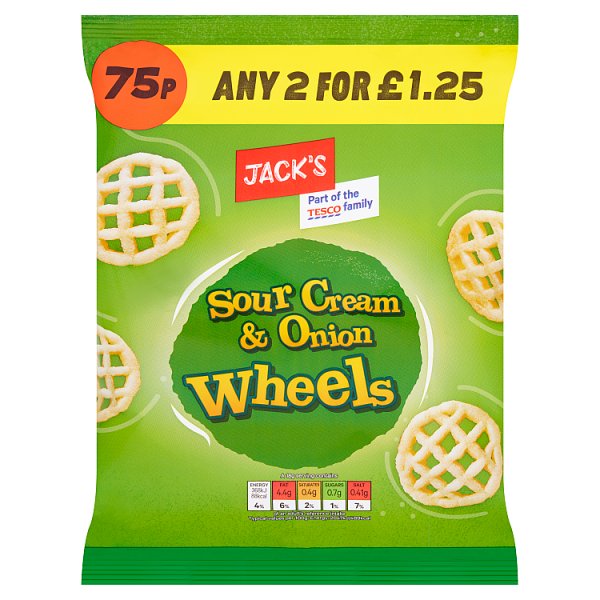 Jack's Sour Cream & Onion Wheels 55g 2 packs