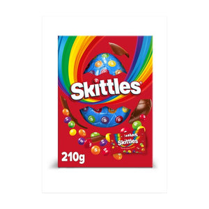 Skittles Chewy Fruit Flavored Sweets, Milk Chocolate Large Easter Egg 210g