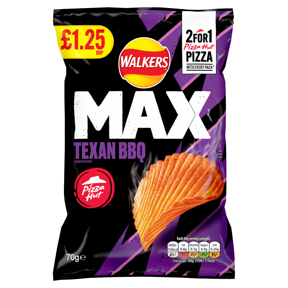 Walkers Max Pizza Hut Texan BBQ 70g