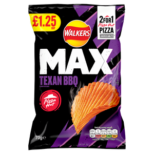 Walkers Max Pizza Hut Texan BBQ 70g