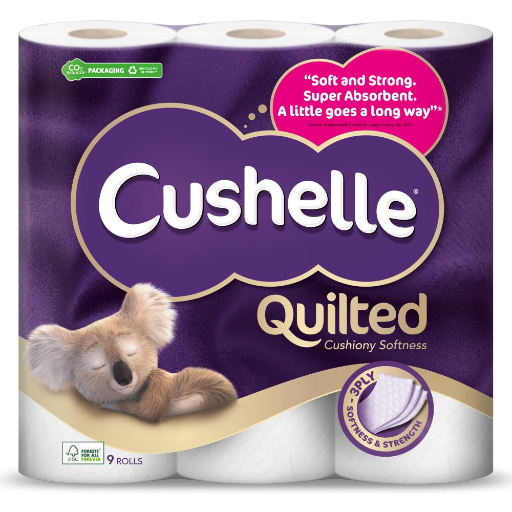 Cushelle White 9 Toilet Rolls
