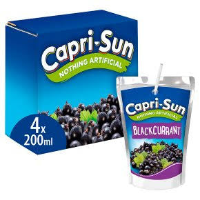 Capri-Sun Blackcurrant 4 Pack 200ml