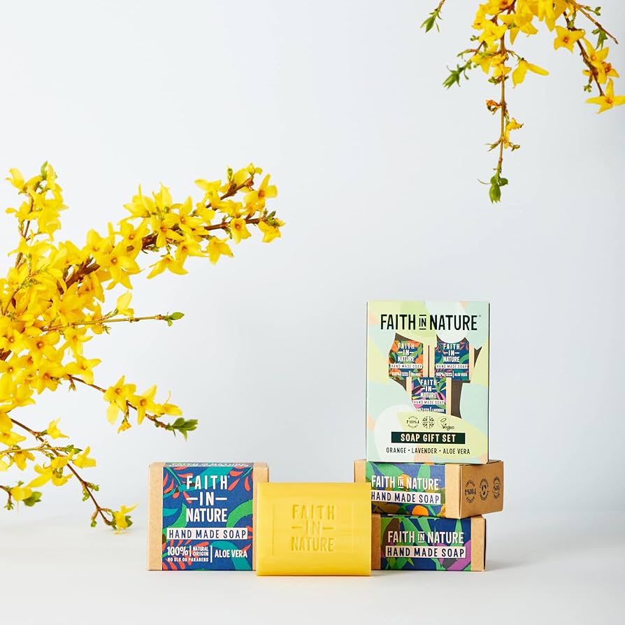 Faith In Nature Natural Handmade Soap 3 x 100g gift set
