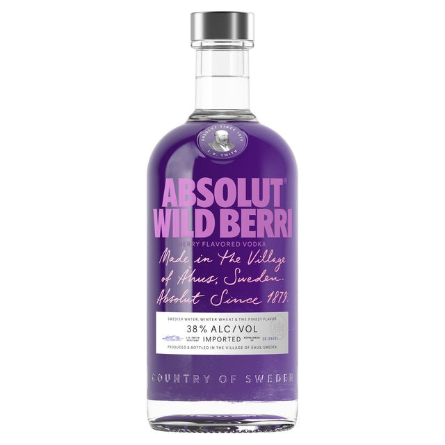 Absolut Wild Berri Berry Flavoured Swedish Vodka 70cl