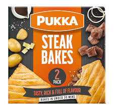 Pukka 2 steak bakes 278g