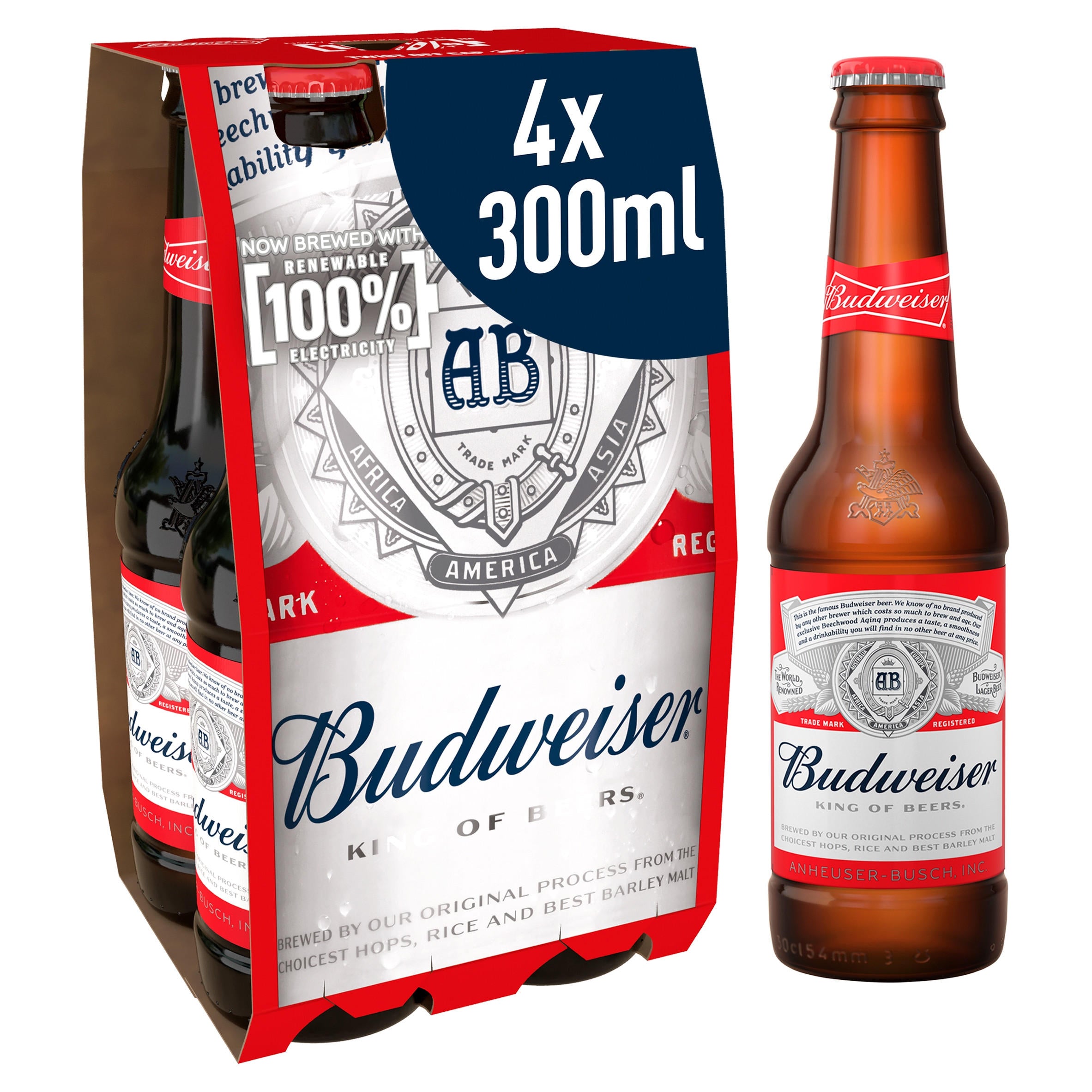 Budweiser Beer 4 x 300ml