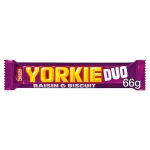 Yorkie Raisin & Biscuit Chocolate Duo Bar 66g