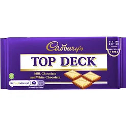 Cadbury's Limited Edition Top Deck Milk Chocolate and White Chocolate 95g