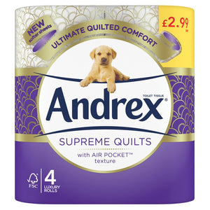 Andrex Supreme Quilts 4 pack