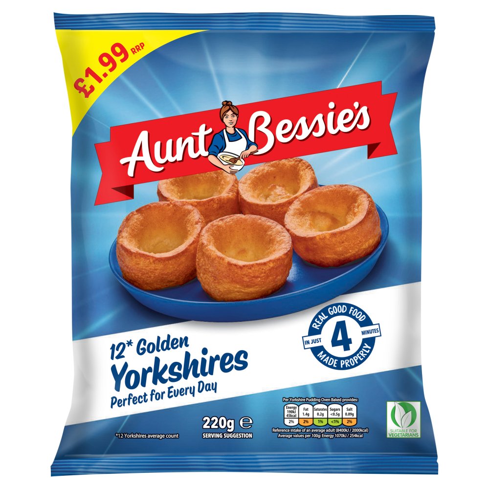 Aunt Bessie's 12 Original Golden Yorkshires 220g