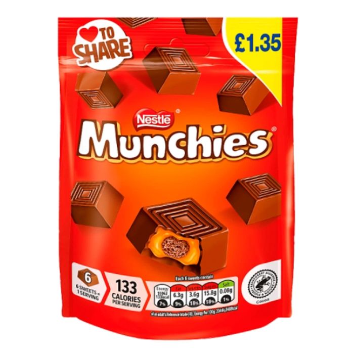 Munchies Milk Chocolate & Caramel Sharing Bag 81g