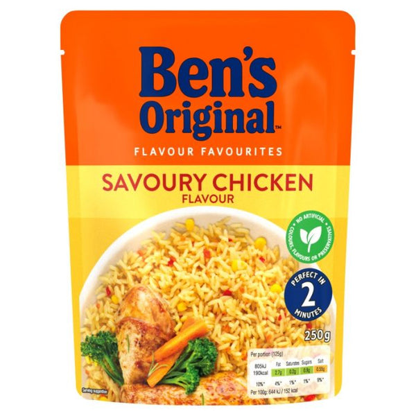 Ben's Original Savoury Chicken Microwave Rice 250g REDUCED TO CLEAR 21/05/25