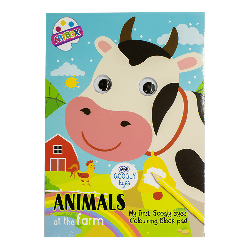 Wobbly Eyes Colouring Book Farm Animals