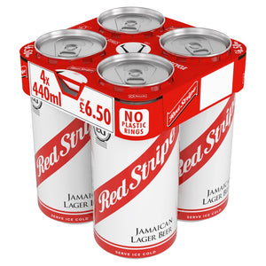 Red Stripe Jamaica Lager Beer Can 4x440ml