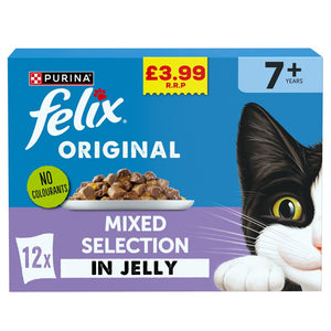 FELIX Original Senior 7+ Mixed Selection in Jelly Wet Cat Food 12x85g