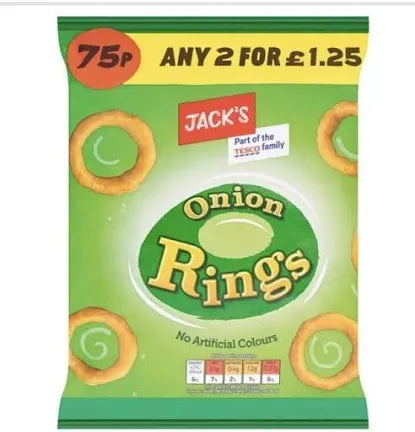 Jack's Onion Rings 60g 2 packs