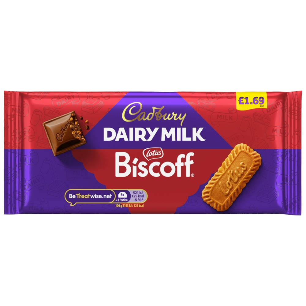 Cadbury Dairy Milk With Lotus Biscoff Chocolate Bar 95g NEW
