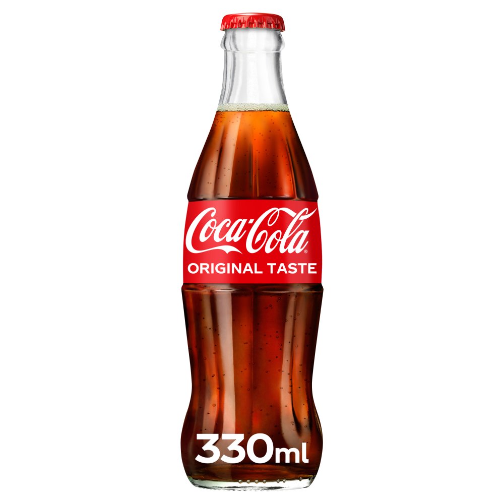 Coca-Cola Original Taste Glass Bottles 330ml x 4
