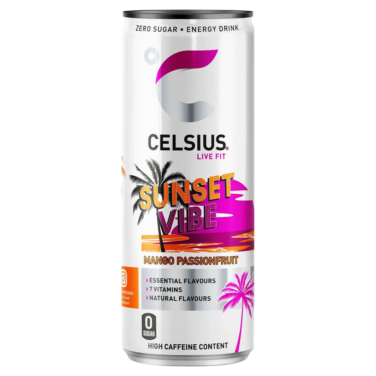 Celsius Sunset Vibe Mango Passionfruit 335ml high caffeine