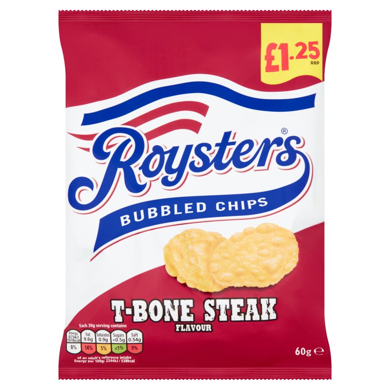 Roysters T-Bone Steak Crisps 60g