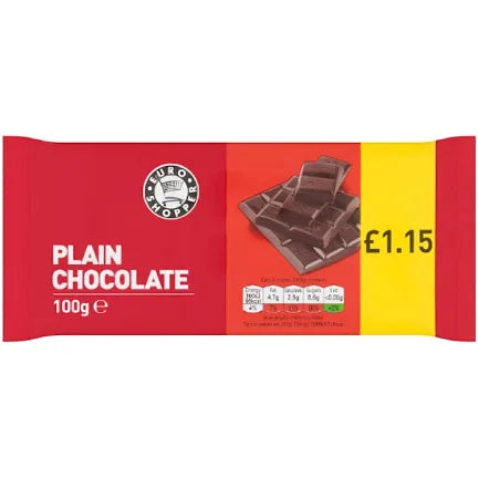 Euro Shopper Plain Chocolate 100g