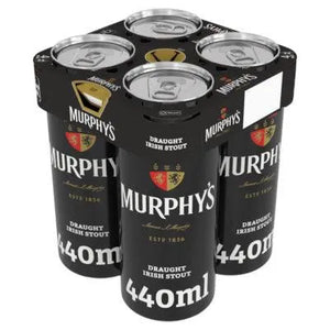 Murphy's Draught Irish Stout 4% ABV Beer Cans 4x440ml