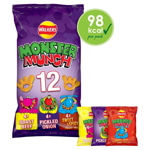 Walkers Monster Munch Variety Multipack 12x20g REDUCED TO CLEAR 09/08/25