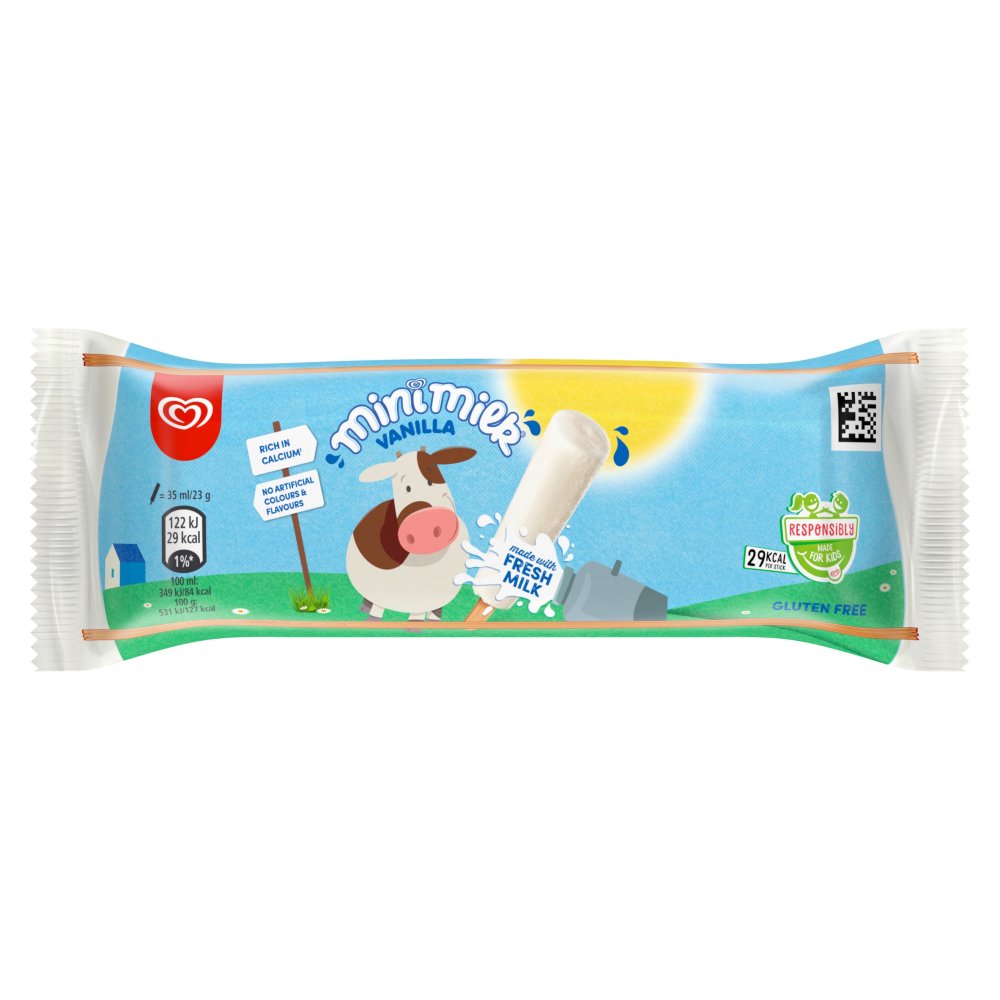 Mini Milk Ice Cream Lolly Vanilla 35ml
