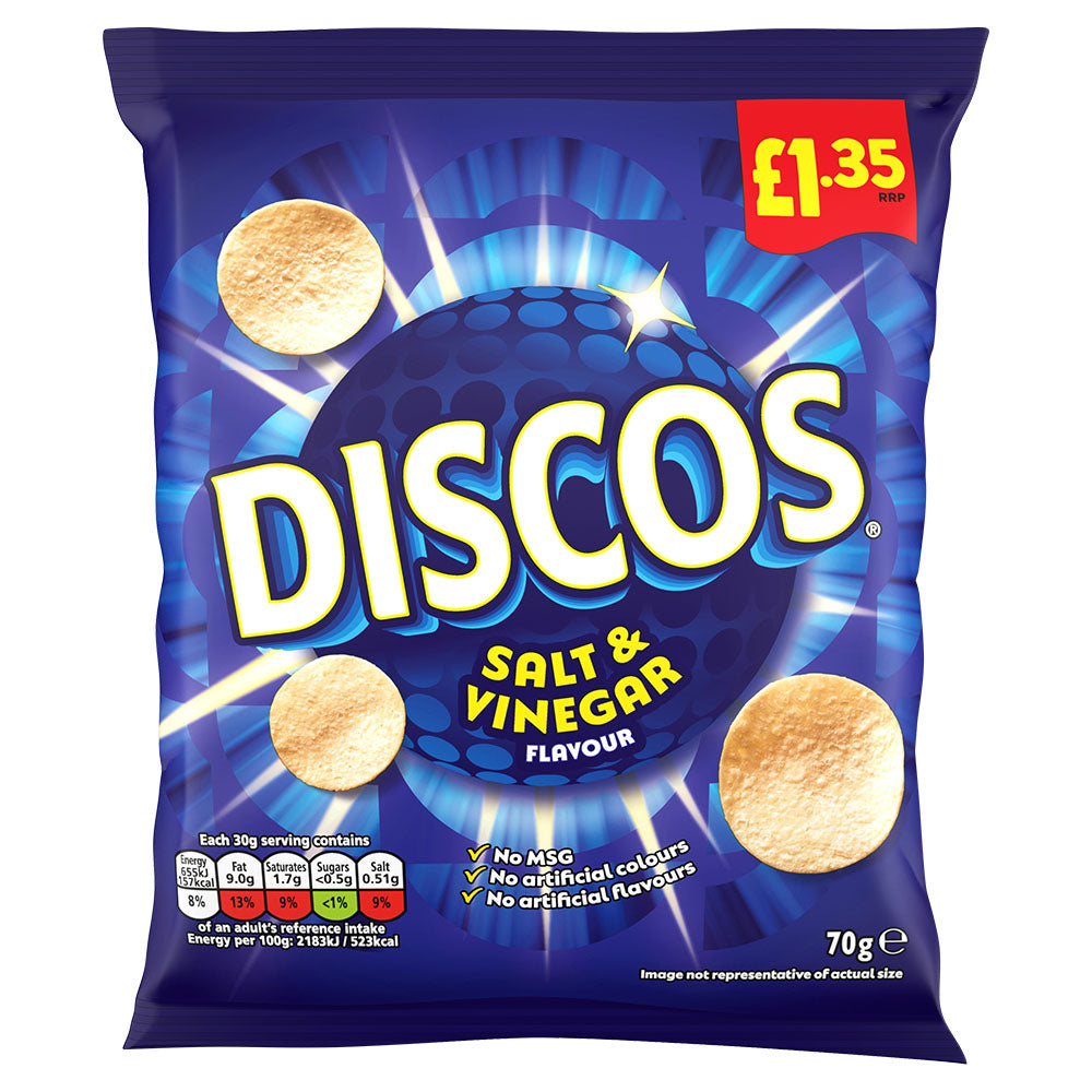 Discos Salt & Vinegar Crisps 70g