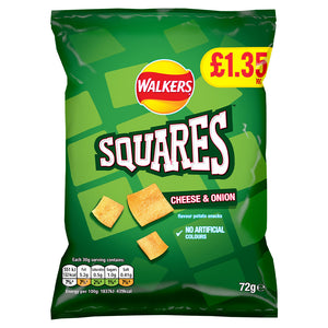 Squares Cheese & Onion Crisps 72g