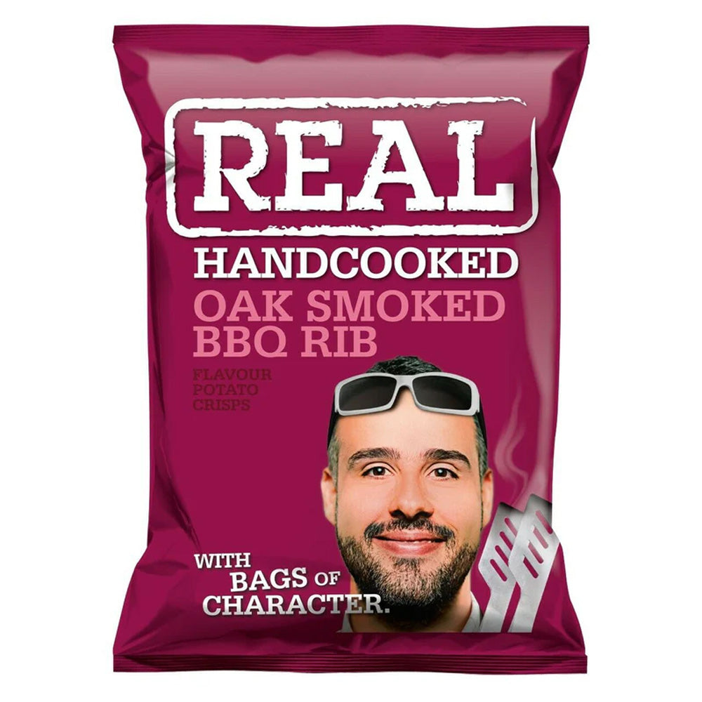 Real Crisps Smoked BBQ Rib 35g single bag