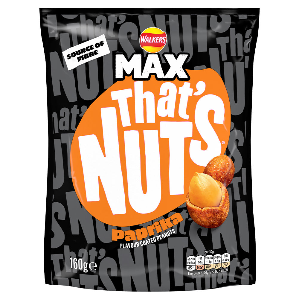 Walkers That's Nuts Max Paprika 160g