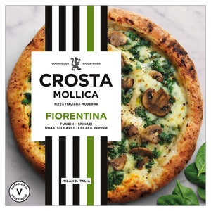 Crosta & Mollica Fiorentina Sourdough Pizza With Mushrooms & Spinach 453g