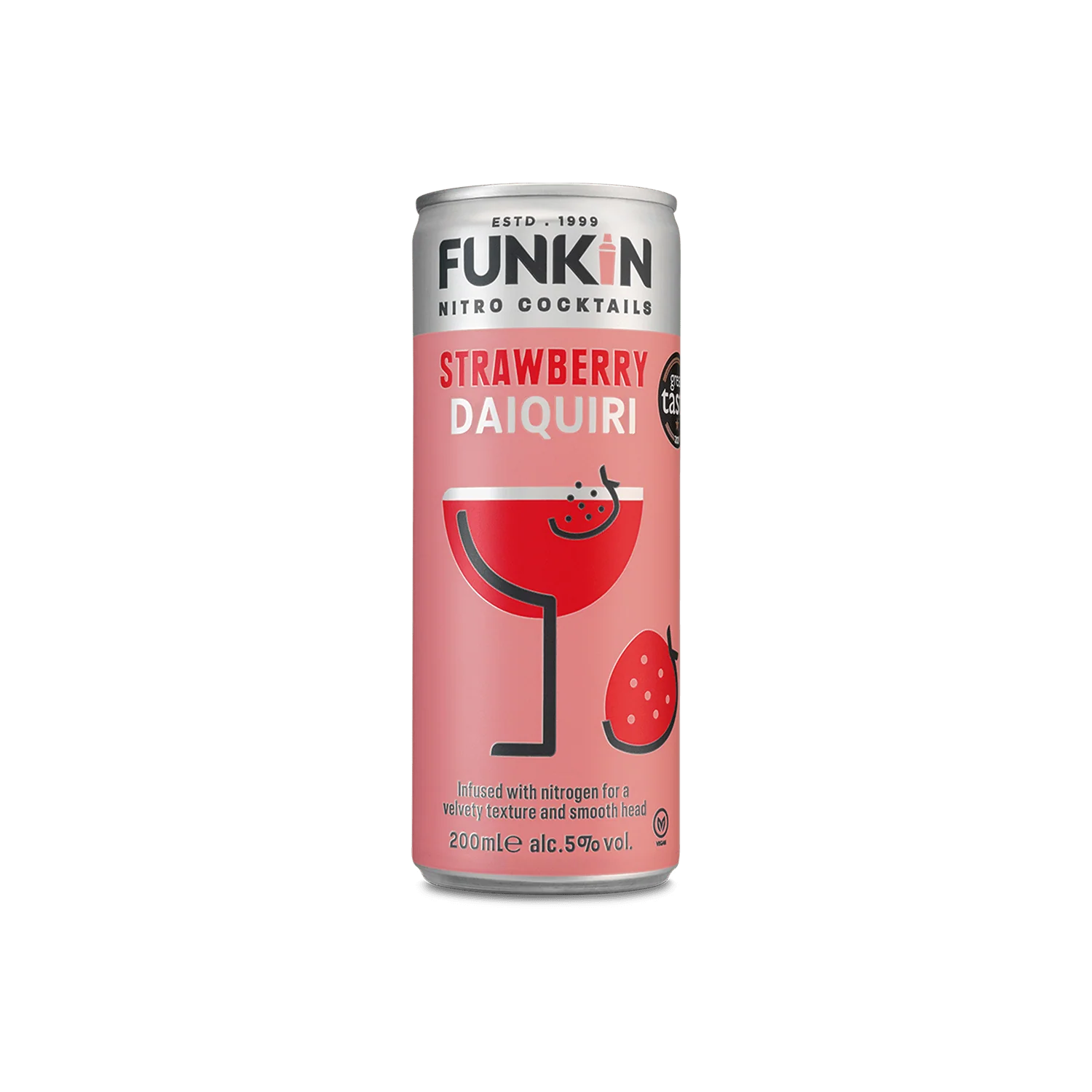 Strawberry Daiquiri Cocktail Nitro Can 200ml single