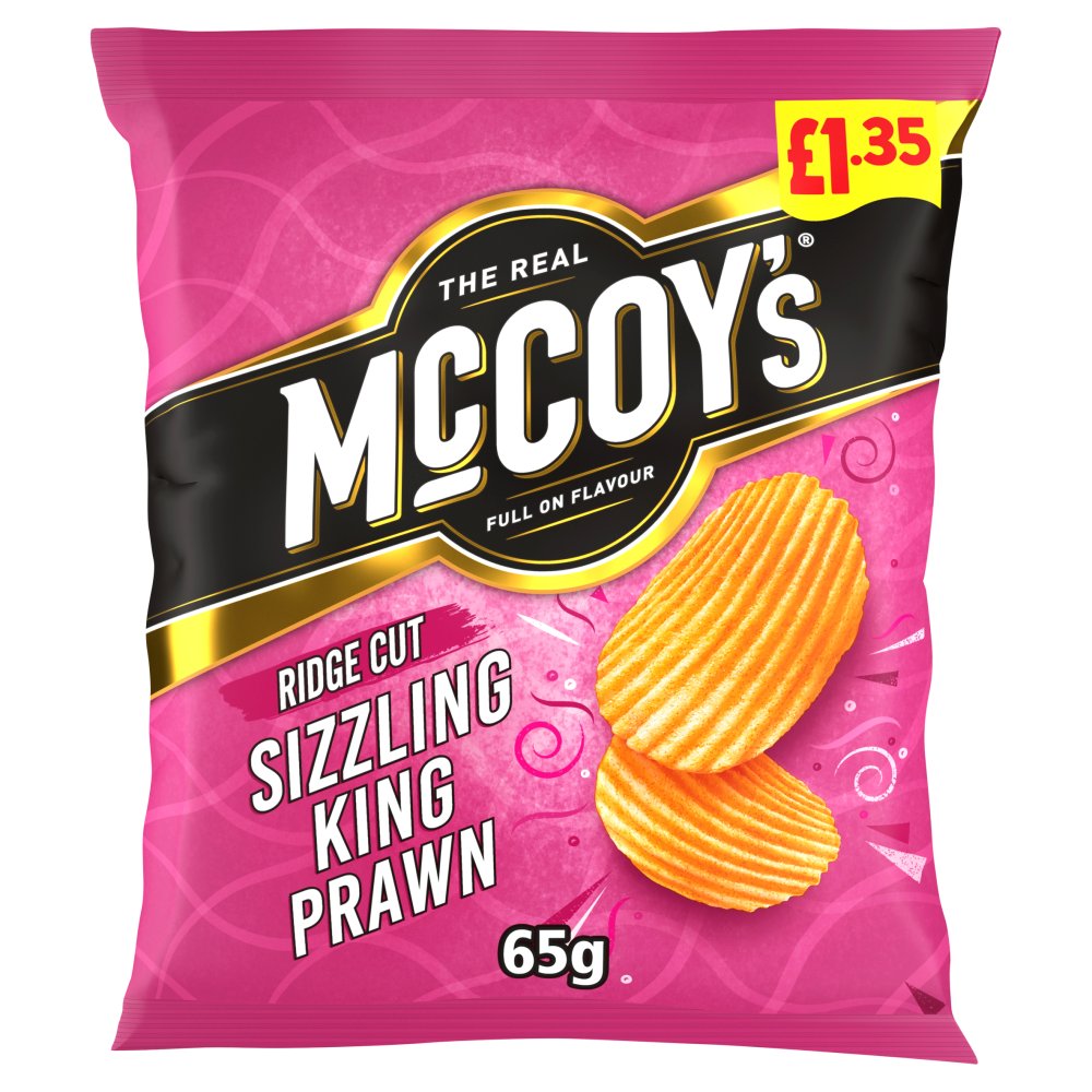 McCoy's Sizzling King Prawn Sharing Crisps 65g