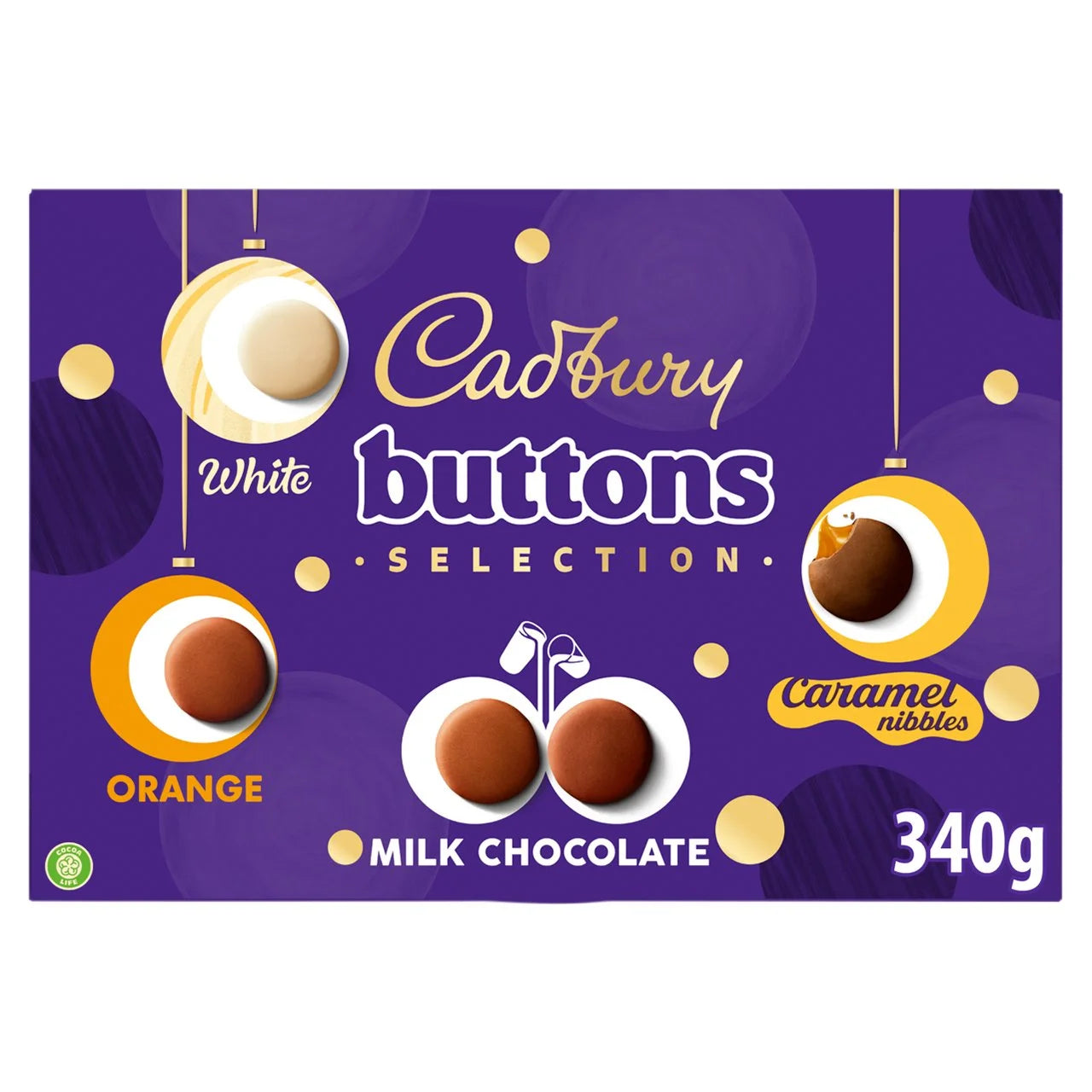 Cadbury Buttons Chocolate Christmas Selection Box 340g