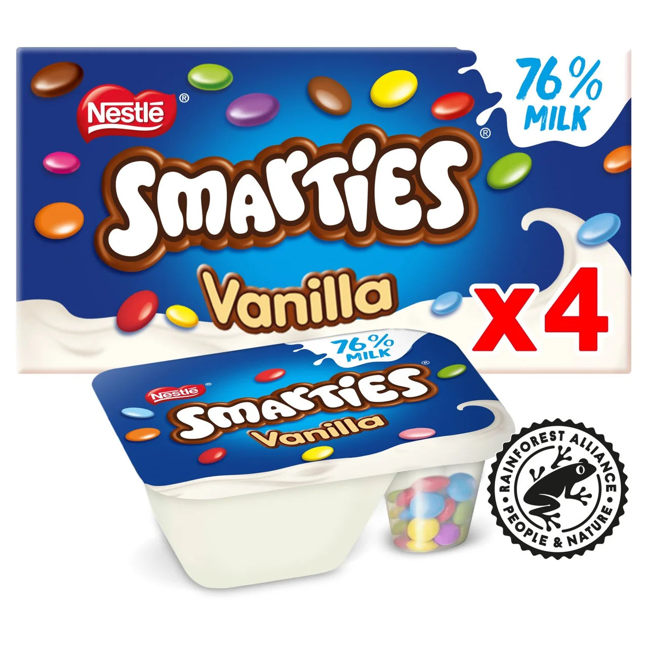 Smarties Split Pot Vanilla Yoghurt 4x107g