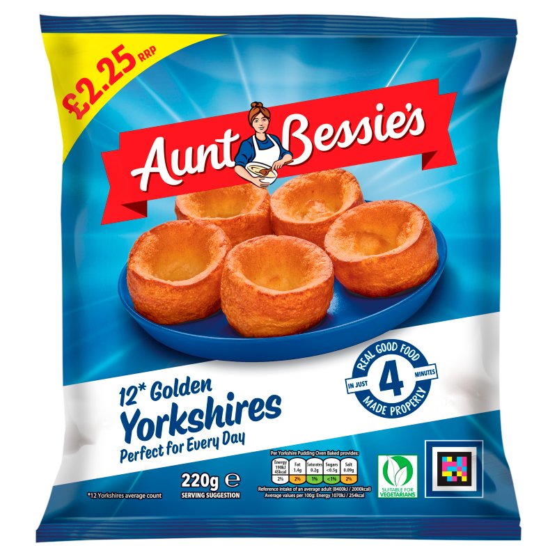 Aunt Bessie's 12 Original Golden Yorkshires 220g