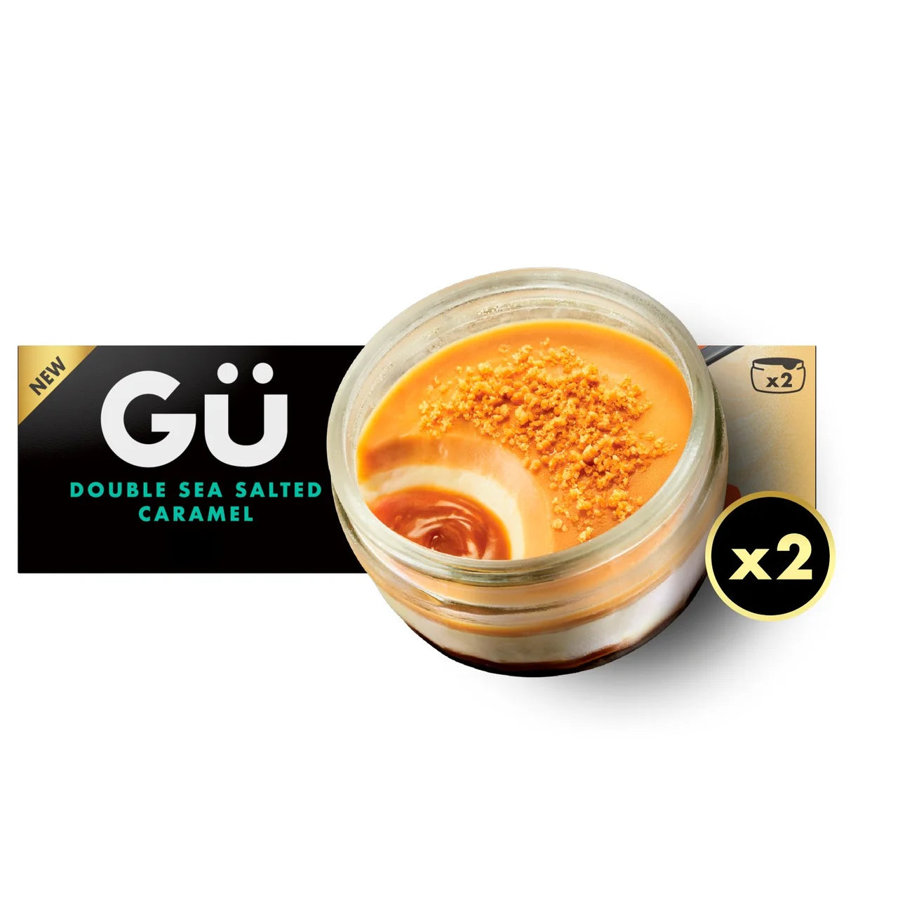 Gu Double Sea Salted Caramel Frozen Dessert 2 Pack