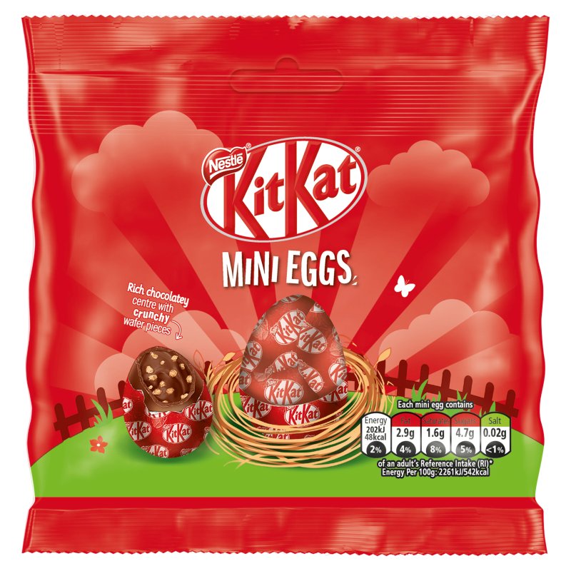 Kit Kat Milk Chocolate Filled Mini Eggs Bag 81g