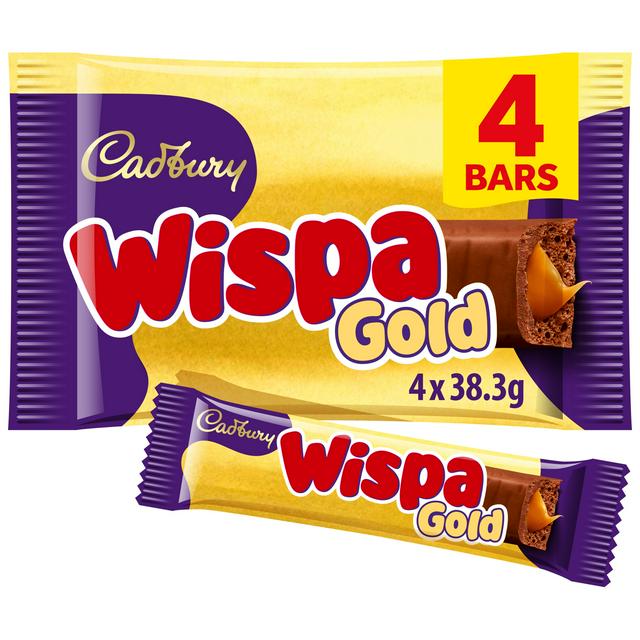 Cadbury Wispa Gold Chocolate Bar Multipack 4 x 38.3g