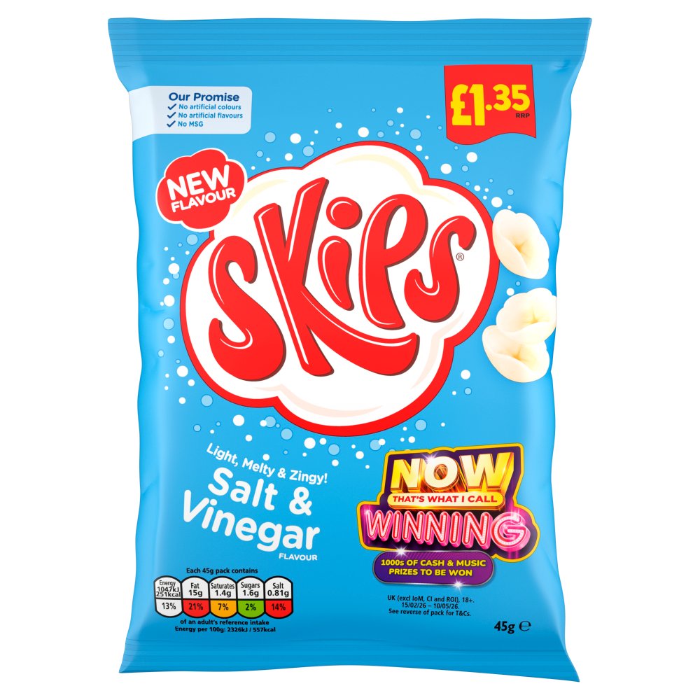 Skips Salt & Vinegar 45g NEW