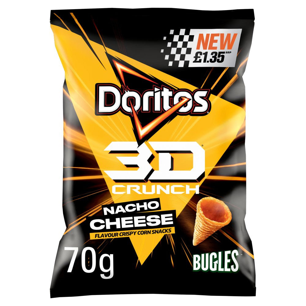 Doritos 3D Nacho Cheese Crisps 70g NEW