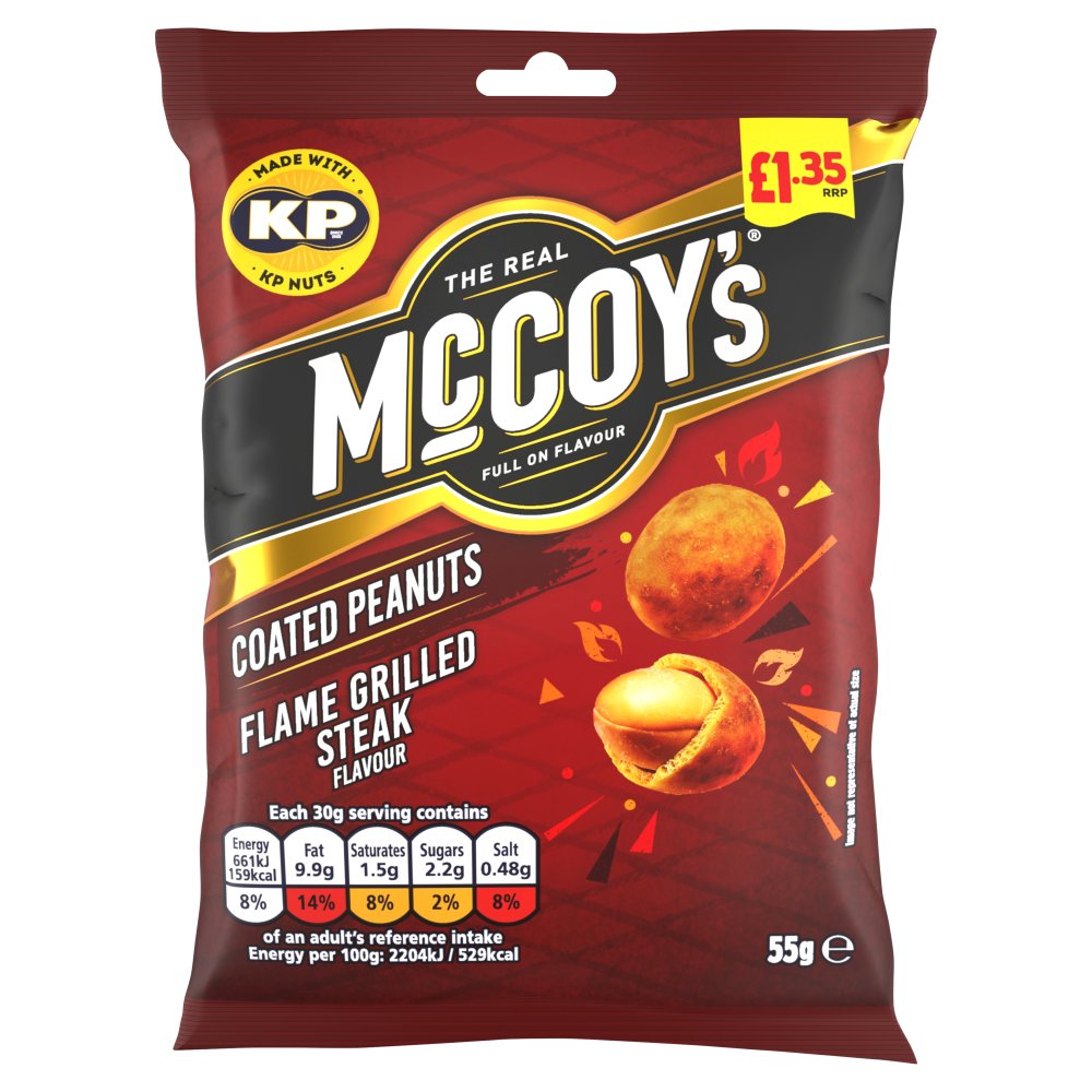 McCoy's Coated Peanuts Flame Grilled Steak 55g