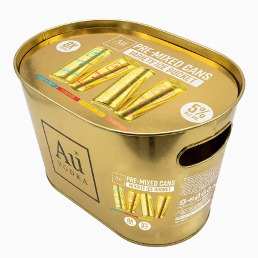 Au Vodka 8 x330ml Pack Mixed Ice Bucket