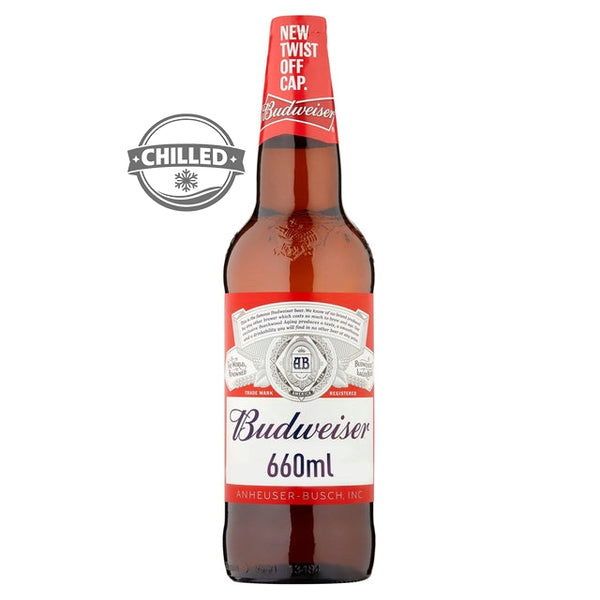 Budweiser Lager Beer Bottles 660ml