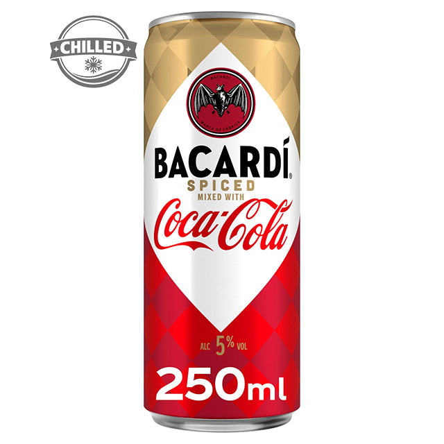 Bacardi Spiced Rum & Coca-Cola 250ml