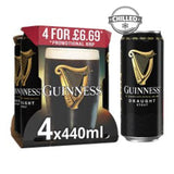 Guinness Draught 4 x 440ml + free pint glass