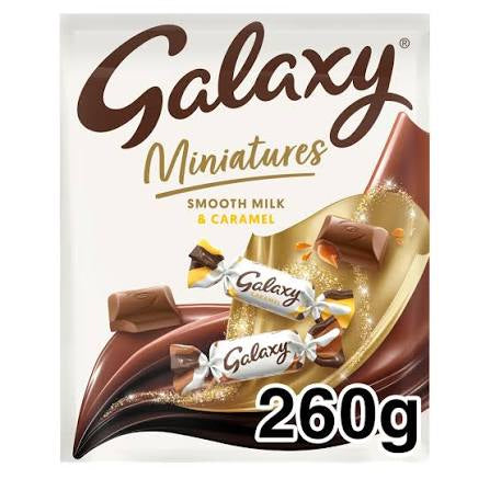 Galaxy Miniatures 260g Caramel & Milk Chocolate